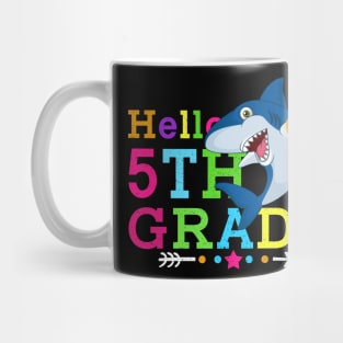 Shark Hello 5th Grade Tshirt Teachers Kids Back to school Gifts Mug